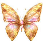 Pink and gold butterflies -2-1
